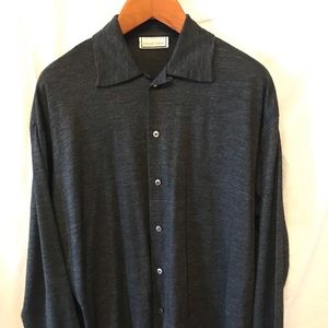 Men’s casual sweater/button down shirt. Wool.